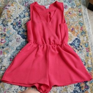 Bar III Peach Colored Romper/Jumper with Pockets